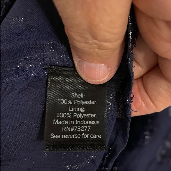 *NWT* Simply Vera Animal Pattern V-neck SleevelessTop Women's Sz XS Navy Burnout - Picture 8 of 11